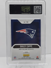 Load image into Gallery viewer, 2022 Panini Instant Year One Rookies 1/874 Bailey Zappe #Y36 New England Patriots GMA 10 GEM Mint