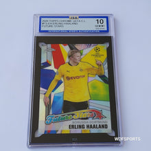 Load image into Gallery viewer, 2020 Topps Chrome UEFA CL Future Stars Erling Haaland #FS-EH Borussia Dortmund ISA 10 Gem Mint
