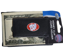 تحميل الصورة إلى عارض المعرض، حامل بطاقات ونقود من الجلد لفريق واشنطن ناشيونالز