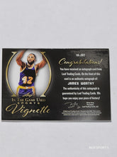 Load image into Gallery viewer, 2022 Leaf In The Game Used Sports Vignette James Worthy #VA-JW2 #/5