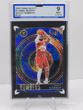 تحميل الصورة إلى عارض المعرض، 2020-21 Panini Select Numbers Blue Shimmer Prizm #3 Jamal Murray - Nuggets ISA 9 Mint