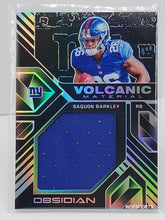 Load image into Gallery viewer, 2018 Panini Obsidian Volcanic Material 28/50 Saquon Barkley #VM-9 New York Giants