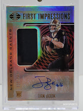 Load image into Gallery viewer, 2021 Panini Illusions First Impressions Memorabilia /299 Ian Book Rookie Auto RC #127 Orleans