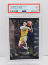 将图片加载到图库查看器,2018 Panini Select Silver LeBron James #11 LA Lakers PSA 9 Mint