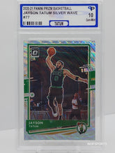 Load image into Gallery viewer, 2021-22 Panini Donruss Optic Jayson Tatum Silver Wave #77 Parish 10 Gem Mint