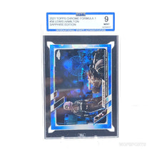 Load image into Gallery viewer, 2021 Topps Chrome F1 #56 Lewis Hamilton Sapphire Edition ISA 9