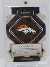 Load image into Gallery viewer, 2021 Panini Select NFL Football Drew Lock #SIP-DLO Blue Prizm Auto 27/99