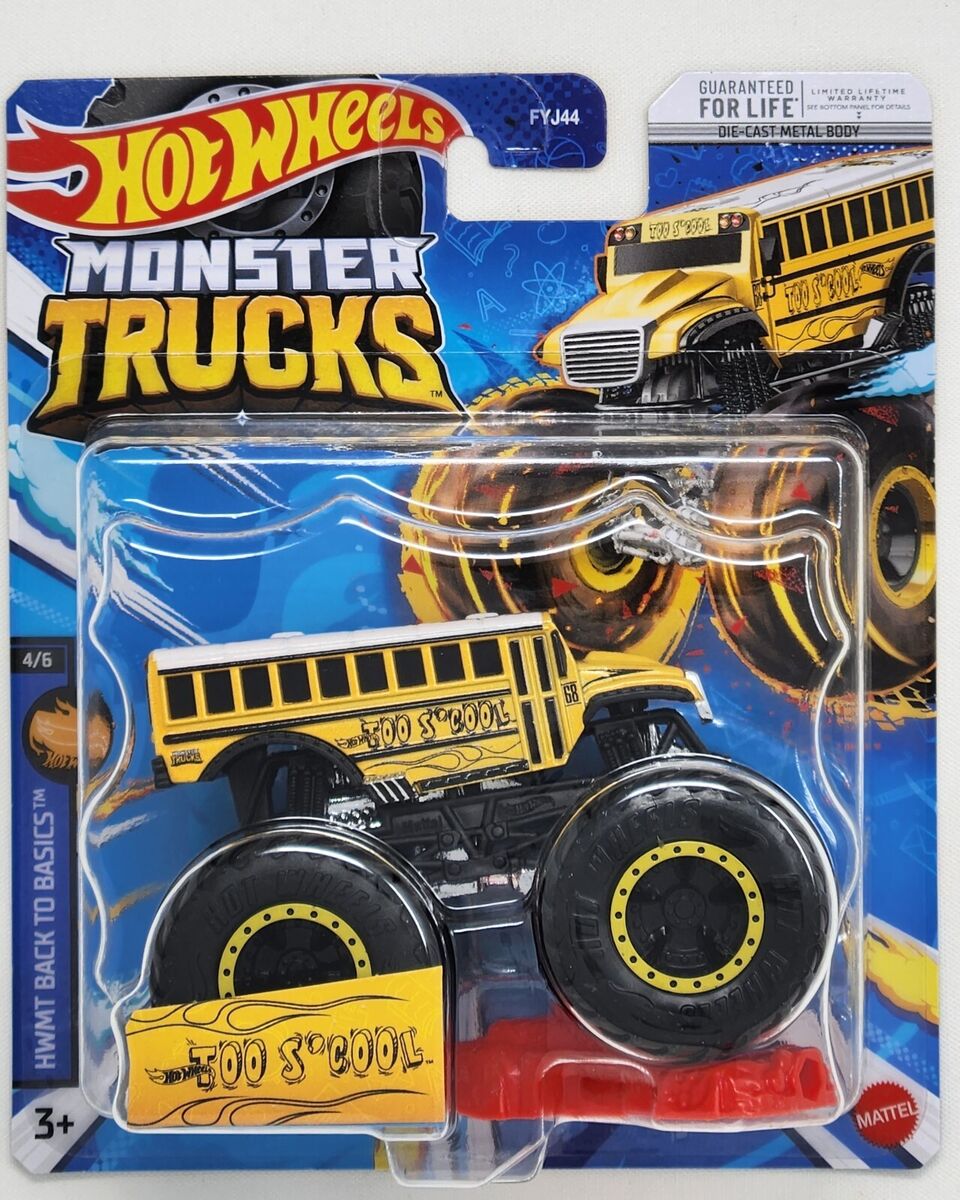 Hot Wheels Monster Trucks 1:64 Scale TOO S'COOL, Includes Hot