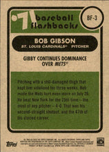 将图片加载到图库查看器,Bob Gibson 2020 Topps Heritage Baseball Flashbacks Baseball Card #BF3
