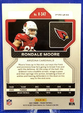 将图片加载到图库查看器,RONDALE MOORE 2021 Panini Prizm ROOKIE SILVER PRIZM VARIATION V-347 Cardinals - walk-of-famesports