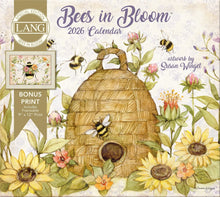 将图片加载到图库查看器,Bees in Bloom 2026 Wall Calendar with Bonus Print