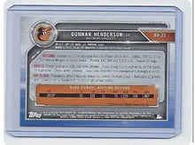 将图片加载到图库查看器,2019 Bowman Gunnar Henderson 1st Bowman #BD-22 Baltimore Orioles