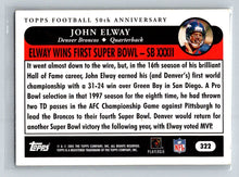 Load image into Gallery viewer, 2005 Topps Golden Moments #322 John Elway Denver Broncos Football Card - walk-of-famesports