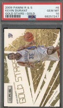 Load image into Gallery viewer, 2009 Panini R & S Gold Stars Gold #6 Kevin Durant Warriors /500 PSA 10 GEM MINT