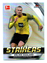 将图片加载到图库查看器,2022 Topps Finest Strikers Refractor Erling Haaland #FS-EH Borussia Dortmund