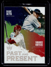 تحميل الصورة إلى عارض المعرض، 2018 Panini Diamond Kings الماضي والحاضر Babe Ruth Shohei Ohtani #PP10