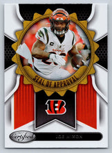 تحميل الصورة إلى عارض المعرض، 2022 Panini Certified Seal of Approval #SA-2 Joe Mixon Cincinnati Bengals - walk-of-famesports