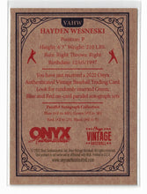 将图片加载到图库查看器,2022 Onyx Vintage Extended Auto Blue Ink /400 Hayden Wesneski #VAHW Auto