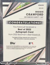 Load image into Gallery viewer, 2022 Bowman's Best Auto Reggie Crawford #B22-RC San Francisco Giants