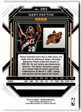 تحميل الصورة إلى عارض المعرض، 2022-23 Panini Prizm Gary Payton Base #283 Seattle Supersonics - walk-of-famesports