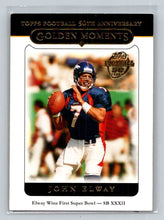 Load image into Gallery viewer, 2005 Topps Golden Moments #322 John Elway Denver Broncos Football Card - walk-of-famesports