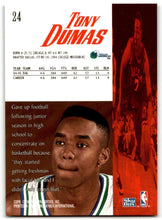 将图片加载到图库查看器,1995-96 SkyBox Premium Dallas Mavericks Basketball Card #24 Tony Dumas
