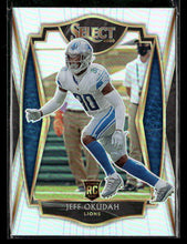 Load image into Gallery viewer, Jeff Okudah 2020 Panini Select #186 Silver Prizm Detroit Lions
