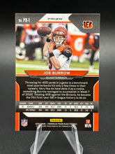 تحميل الصورة إلى عارض المعرض، Joe Burrow 2020 Panini Prizm Silver RC Rookie #PB-1 BENGALS - walk-of-famesports