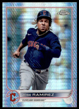 将图片加载到图库查看器,2022 Topps Chrome Jose Ramirez Prism Refractor #151 Guardians