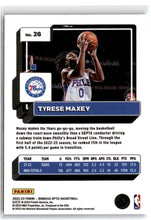 تحميل الصورة إلى عارض المعرض، 2022-23 Donruss Optic Tyrese Maxey #26 Philadelphia 76ers - walk-of-famesports