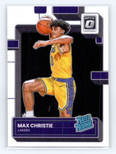 تحميل الصورة إلى عارض المعرض، 2022-23 Donruss Optic Max Christie Rated Rookie #233 Los Angeles Lakers - walk-of-famesports