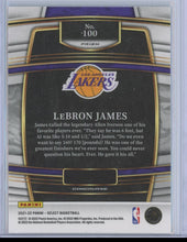 Load image into Gallery viewer, 2021-22 Panini Select Concourse Scope Prizm LeBron James #100 LA Lakers