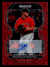 将图片加载到图库查看器,2022 Panini Prizm Draft Pick Red Donut Circles - 2/99 Brandon Birdsell #143 Texas Tech Red Raiders