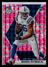 تحميل الصورة إلى عارض المعرض، 2020 Panini Mosaic Michael Pittman Jr. Pink Camo Prizm RC #214 Colts
