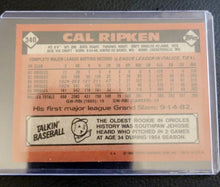 Load image into Gallery viewer, 1986 Topps Chewing Gum Cal Ripken Jr. #340 Baltimore Orioles