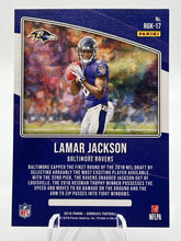 تحميل الصورة إلى عارض المعرض، 2018 Panini Donruss Lamar Jackson Rookie Gridiron Kings #RGK-17 Baltimore Ravens - walk-of-famesports