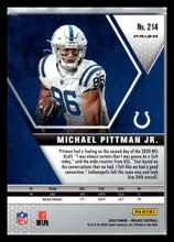 تحميل الصورة إلى عارض المعرض، 2020 Panini Mosaic Michael Pittman Jr. Pink Camo Prizm RC #214 Colts