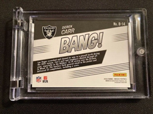 Load image into Gallery viewer, Derek Carr BANG! insert #B-14 2022 Panini Mosaic Football Card Las Vegas Raiders