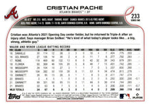 Load image into Gallery viewer, 2022 Topps Series One Cristian Pache #233 Atlanta Braves