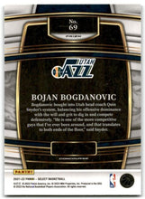 Load image into Gallery viewer, 2021-22 Panini Select Blue Prizm Bojan Bogdanovic #69 Utah Jazz