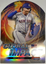 Load image into Gallery viewer, 2022 Bowman's Best Global Impact Die-Cut Refractor Pete Alonso #GI-16 New York Mets
