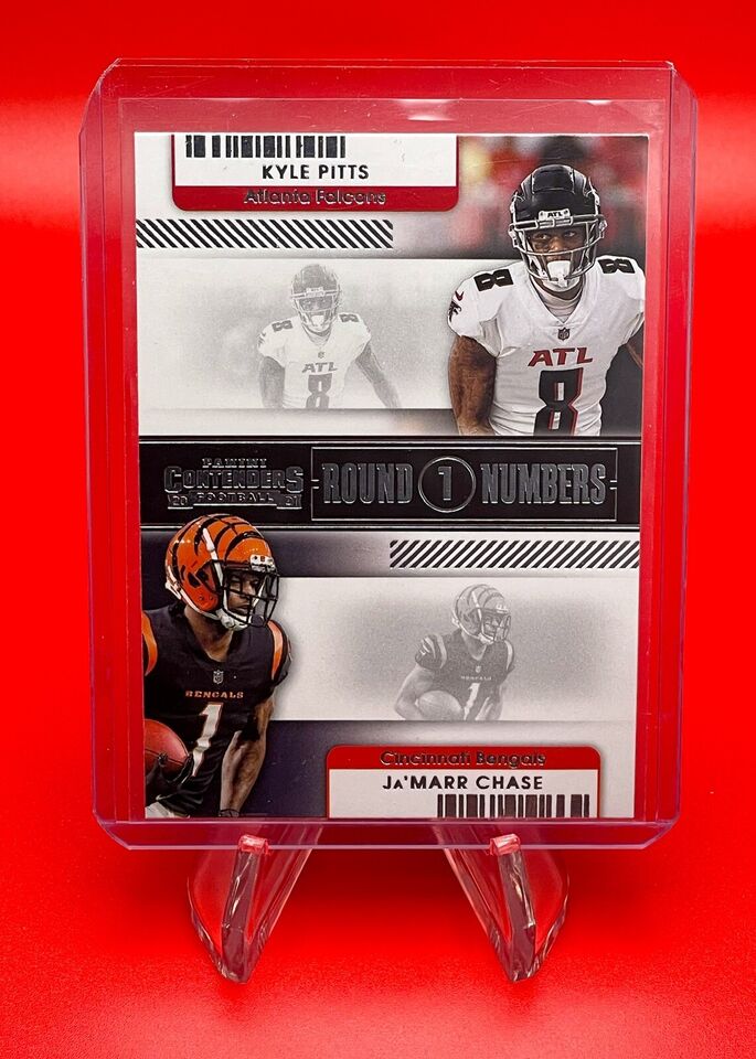 Ja'Marr Chase & Kyle Pitts 2021 Panini Contenders Round 1 Numbers Rookie  Card #RN-KPI