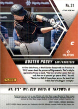 Load image into Gallery viewer, 2021 Mosaic Buster Posey Pink Prizm #21 San Francisco Giants