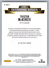 将图片加载到图库查看器,2021 Panini Diamond Kings Debut Triston McKenzie #DDK-CI Cleveland