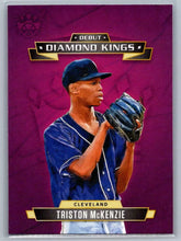 将图片加载到图库查看器,2021 Panini Diamond Kings Debut Triston McKenzie #DDK-CI Cleveland