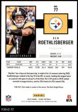 Load image into Gallery viewer, 2020 Panini Score Ben Roethlisberger #77 Pittsburgh Steelers