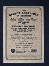 将图片加载到图库查看器,2023 Onyx Vintage Blue Signatures #VAHR Hector Rodriguez - Cincinnati Reds