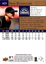 将图片加载到图库查看器,2009 Upper Deck Troy Tulowitzki #625 Colorado Rockies
