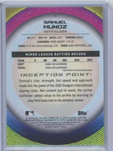 Load image into Gallery viewer, 2022 Bowman Inception Samuel Munoz #72 Los Angeles Dodgers