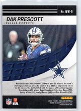 Load image into Gallery viewer, 2022 Panini Mosaic WILL TO WIN #WW-9 DAK PRESCOTT Dallas Cowboys
